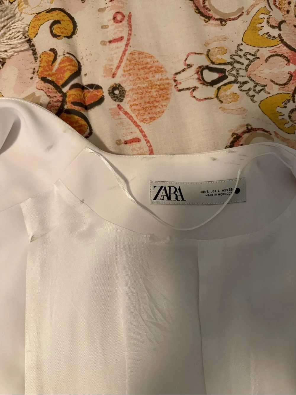 Zara White Sleeveless Blouse Top - Picture 3 of 3